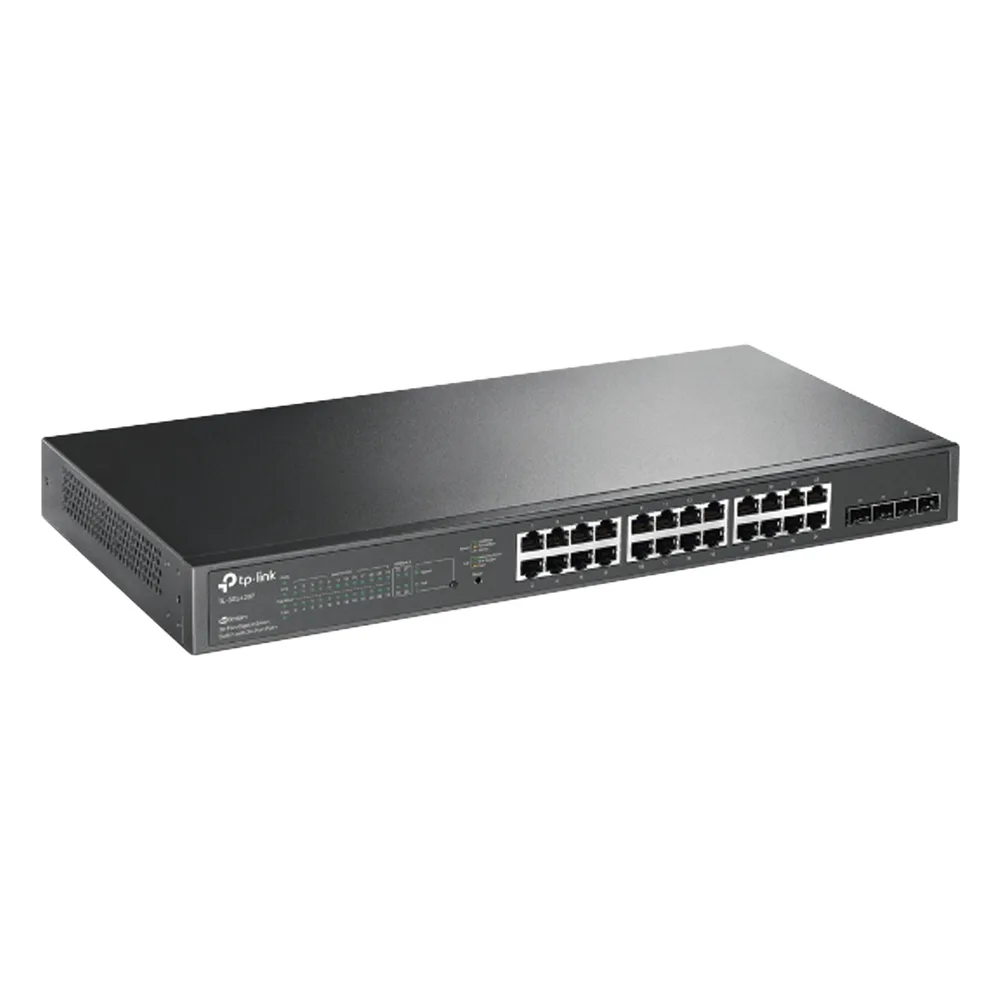 Switch PoE JetStream SDN Administrable 24 puertos 10/100/1000 Mbps + 4 puertos SFP, 24 puertos PoE, 250W, administración centralizada OMADA SDN