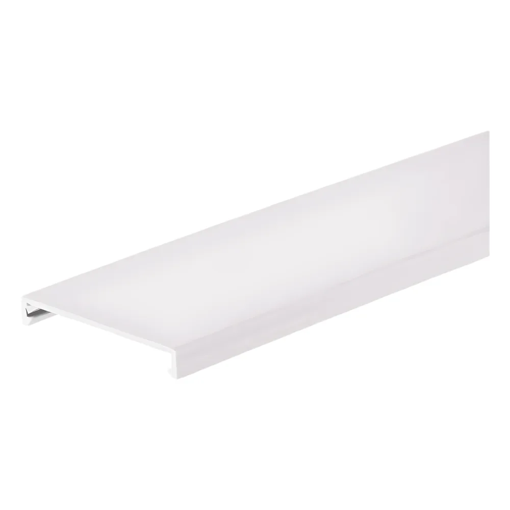 Tapa para Canaleta Ranurada, de 82.6 mm de Ancho, 1828.8 mm de Largo, Color Blanco
