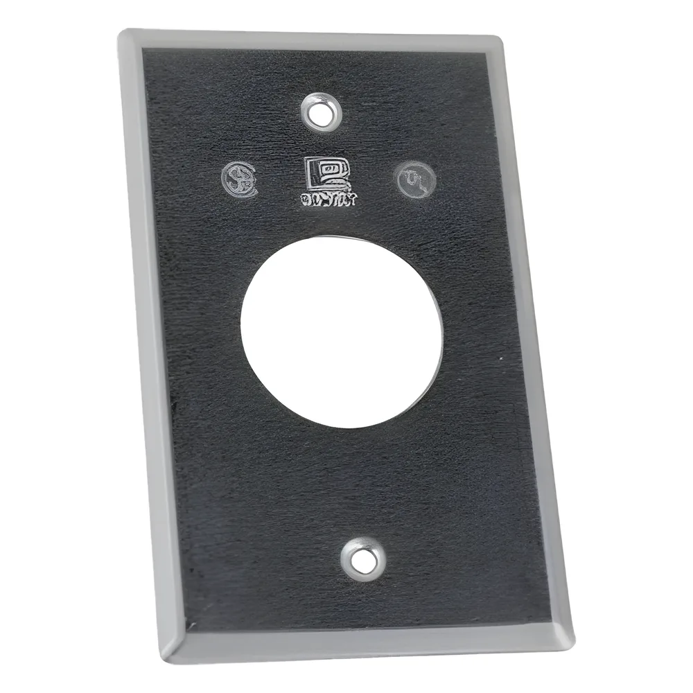 Tapa rectangular aluminio para contacto de 35.2 mm, tipo RR a prueba de intemperie.
