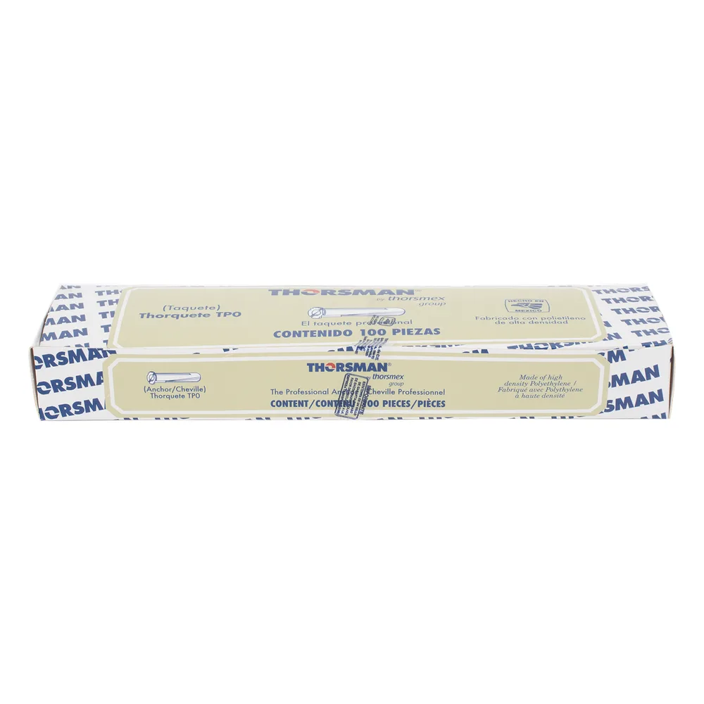 Taquete blanco 3/16" para tornillo 8mm x 3/4" (100pzs) (1101-01100) – vista 4
