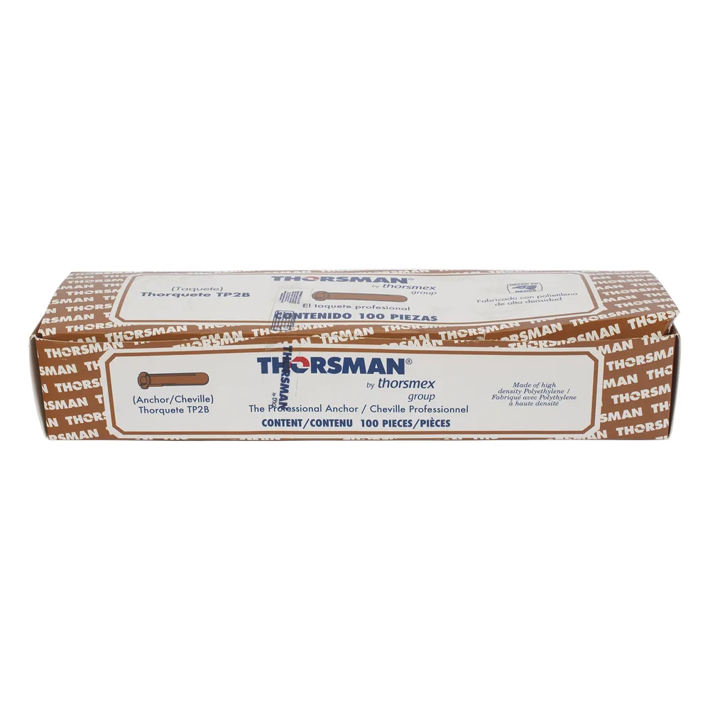 Taquete cafe 5/16" para tornillo 10mm x 1 3/4" (100pzs) (1104-04100) – vista 4