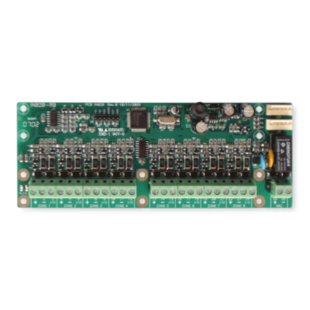 Tarjeta de Expansión 8 Zonas / Autodireccionable / Salida Supervisada / LED de Estado / para Paneles SmartLine / INIM Electronics