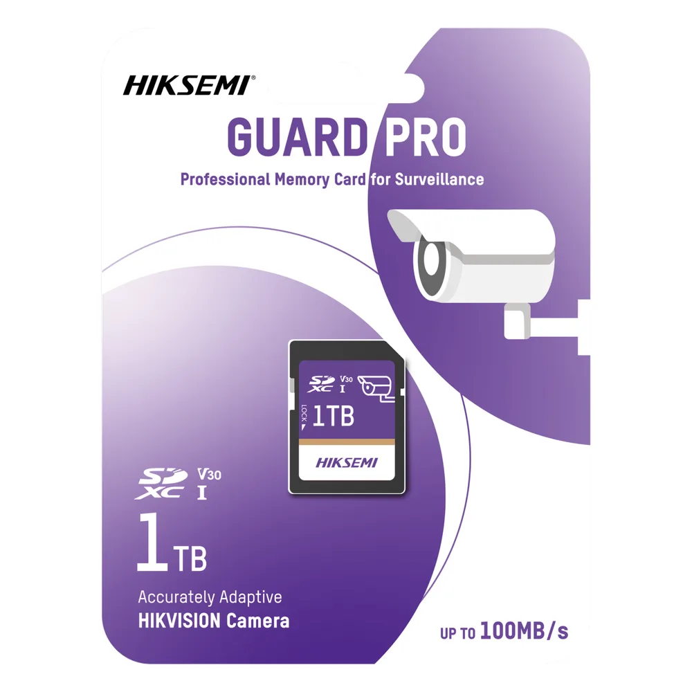 Tarjeta SD GuardPro P10 / 1 TB / 100 MB/s Lectura / 90 MB/s Escritura / Clase 10 U3 V30 / 3D TLC NAND / Especializada Para Videovigilancia 24/7 – vista 2