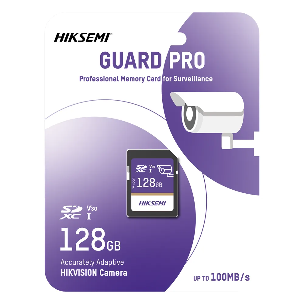 Tarjeta SD GuardPro P10 / 128 GB / 100 MB/s Lectura / 90 MB/s Escritura / Clase 10 U3 V30 / 3D TLC NAND / Especializada Para Videovigilancia 24/7 – vista 2