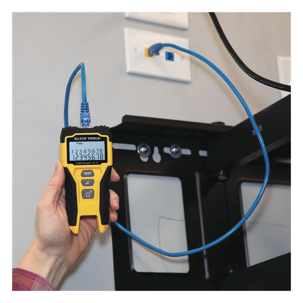 Tester  de Cable LAN Scout™ Jr. 2/ Para: Prueba aprobada/ Error de Cableado/ Falla de Circuito Abierto o Cortocircuito/ Par Dividido/ Blindaje. – vista 8