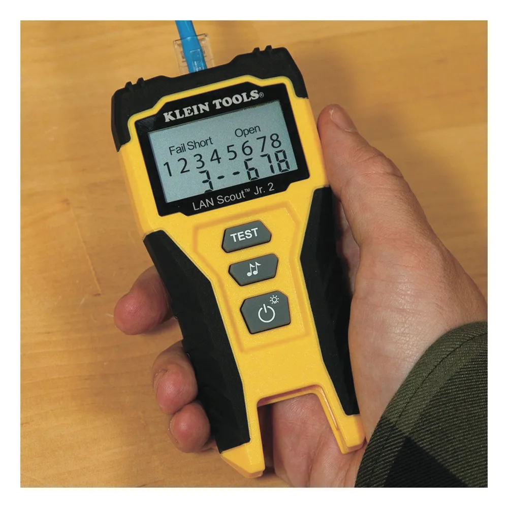 Tester  de Cable LAN Scout™ Jr. 2/ Para: Prueba aprobada/ Error de Cableado/ Falla de Circuito Abierto o Cortocircuito/ Par Dividido/ Blindaje. – vista 9