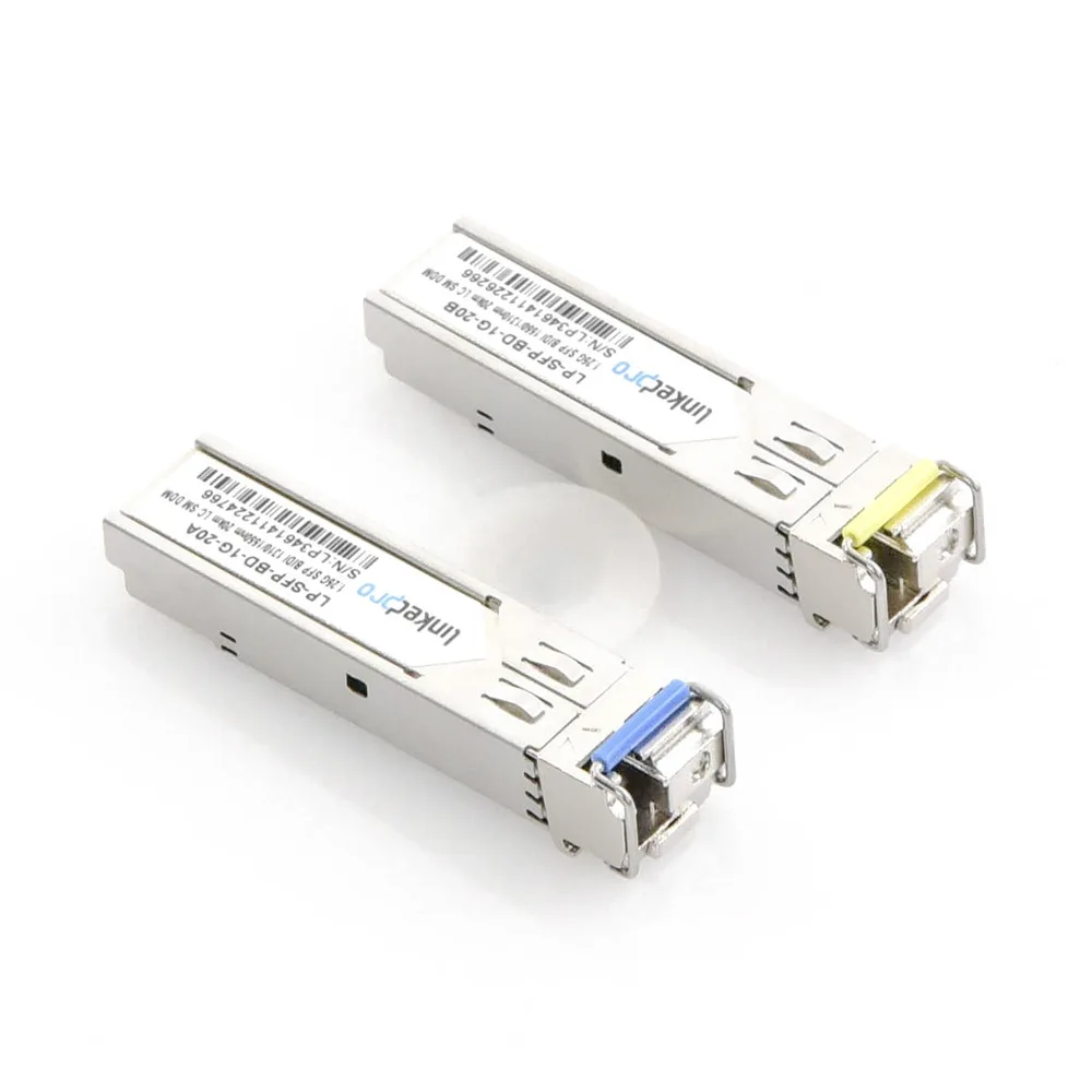 Transceptores Ópticos Bidireccionales SFP (Mini-Gbic) / Monomodo 1310 & 1550 nm / 1.25 Gbps / 1000BASE-BX / Conector LC/UPC Simplex / DDM / Hasta 20 km / 2 Piezas – vista 3
