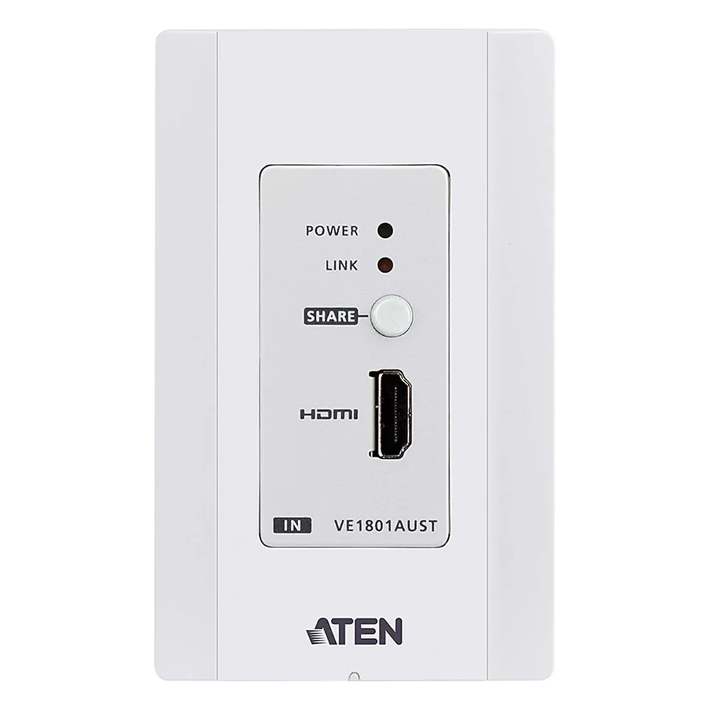 Transmisor HDMI | 4K a 40 metros | HDBaseT-Lite con placa de pared estadounidense/PoH – vista 5