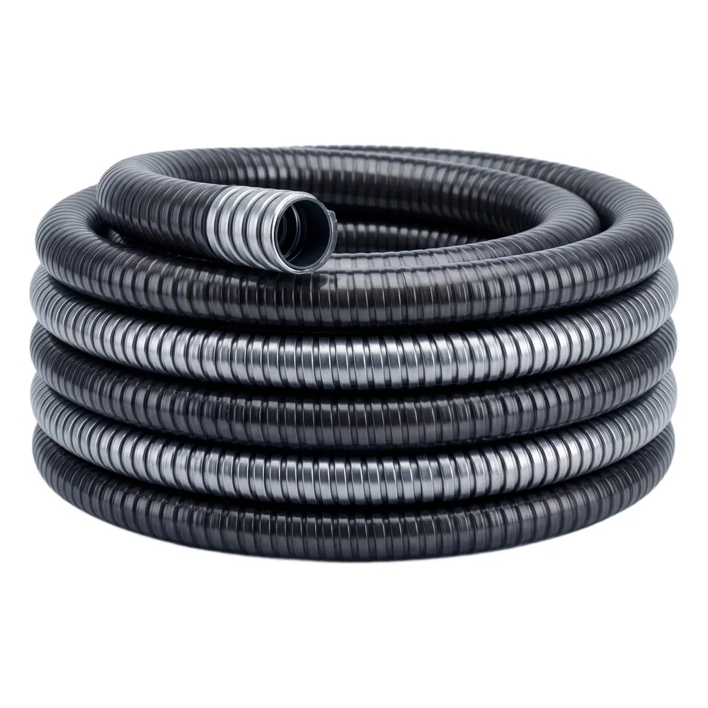 Tubo Flexible Liquidtight 4" (100 mm) / Acero Galvanizado + Forro PVC / Rollo 10 m (32.8 ft) / NEMA 4 / IP65