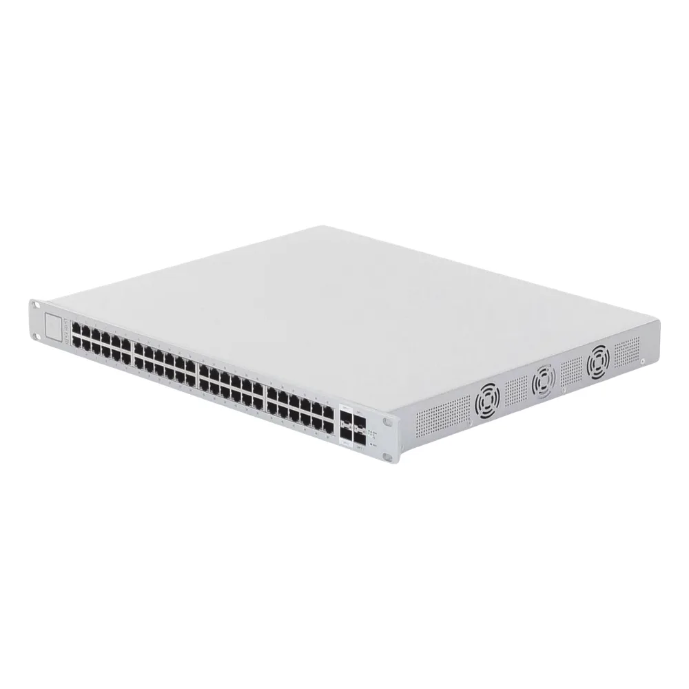 UniFi Switch PoE+/ Pasivo 24V, Administrable de 48 puertos 10/100/1000 Mbps, 2 puertos SFP Gigabit , 2 puertos SFP+ 10 G, 500W – vista 2
