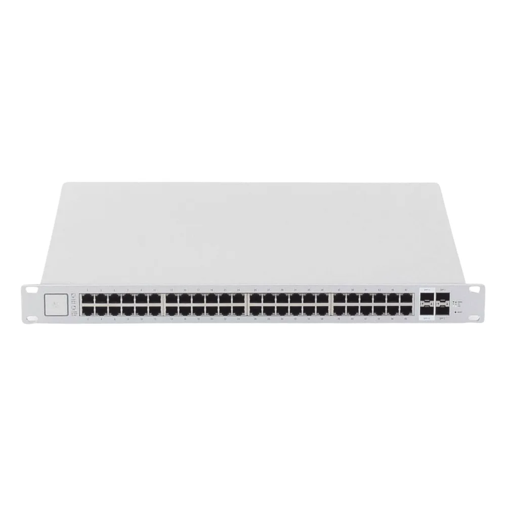 UniFi Switch PoE+/ Pasivo 24V, Administrable de 48 puertos 10/100/1000 Mbps, 2 puertos SFP Gigabit , 2 puertos SFP+ 10 G, 500W – vista 3