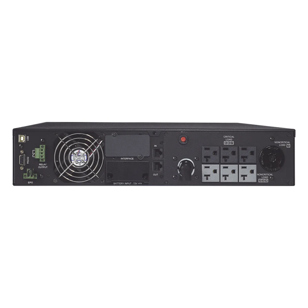 UPS de 2200 VA/1800 W, Online Doble Conversión, Entrada 120 Vca NEMA 5-20P, Onda Senoidal Pura, Rack o Torre de 2 UR, Con 6 NEMA 5-20R y 1 NEMA L5-20R – vista 2