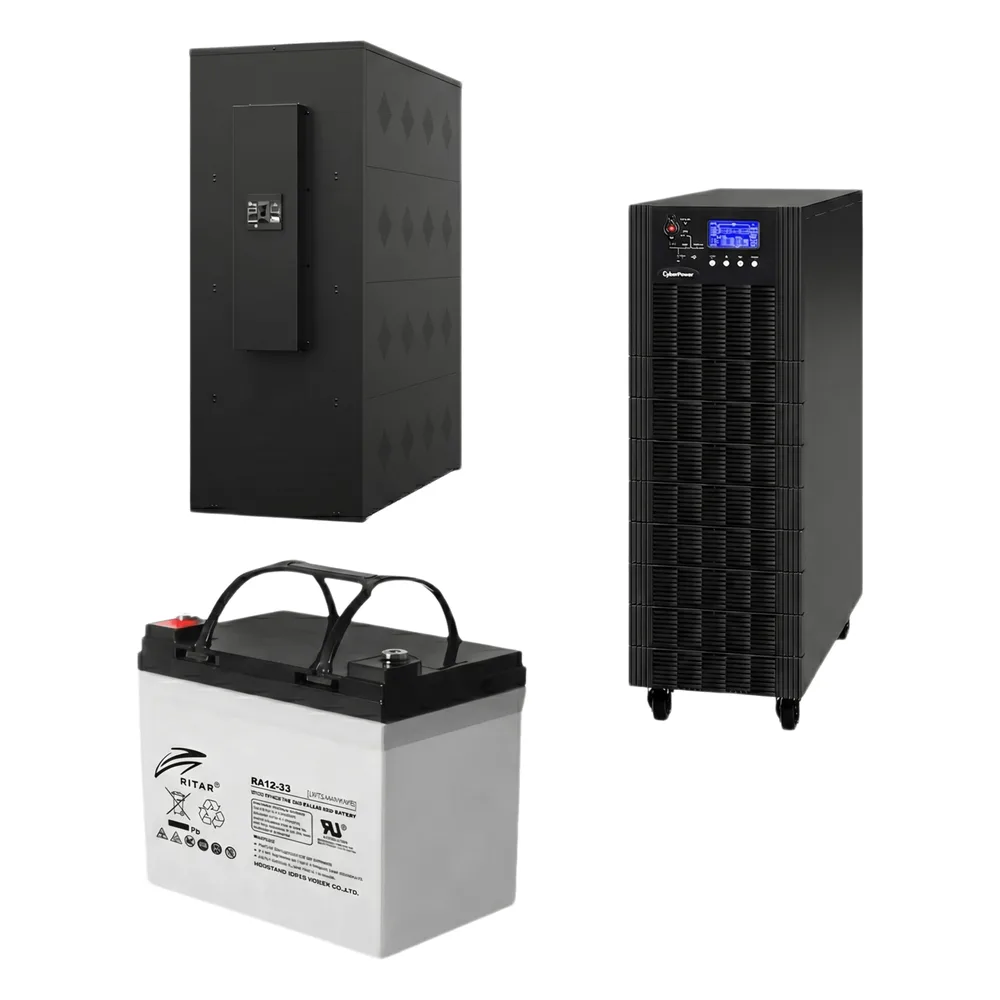 UPS Trifásico de 30 kVA/27 kW, Topología Online Doble Conversión, Voltaje de 208/220 Vca de L-L, Respaldo de 5 Minutos al 100% de Carga, Incluye Módulo y Banco de Baterías