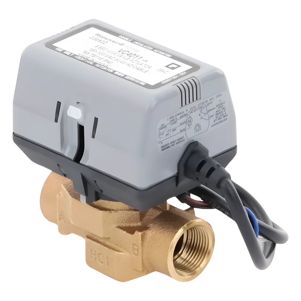 Válvula motorizada de 2 vías con actuador integrado, conexión BSPT de 3/4 pulgada, control on/off, 100-130 VCA – vista 3