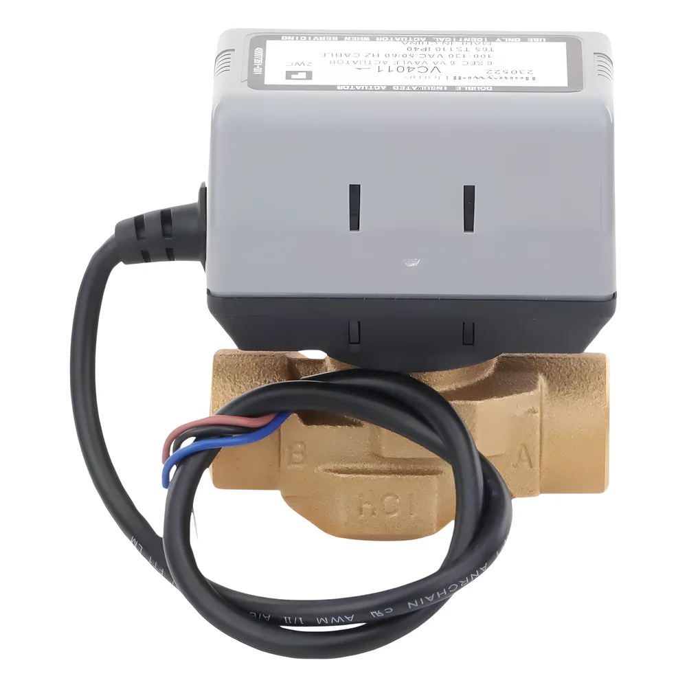 Válvula motorizada de 2 vías con actuador integrado, conexión BSPT de 3/4 pulgada, control on/off, 100-130 VCA – vista 4