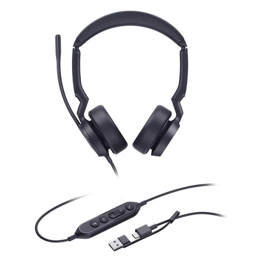 Yealink UH44 Dual, versión UC, cancelación de ruido con IA USB-C/A con indicador de ocupado – vista 2