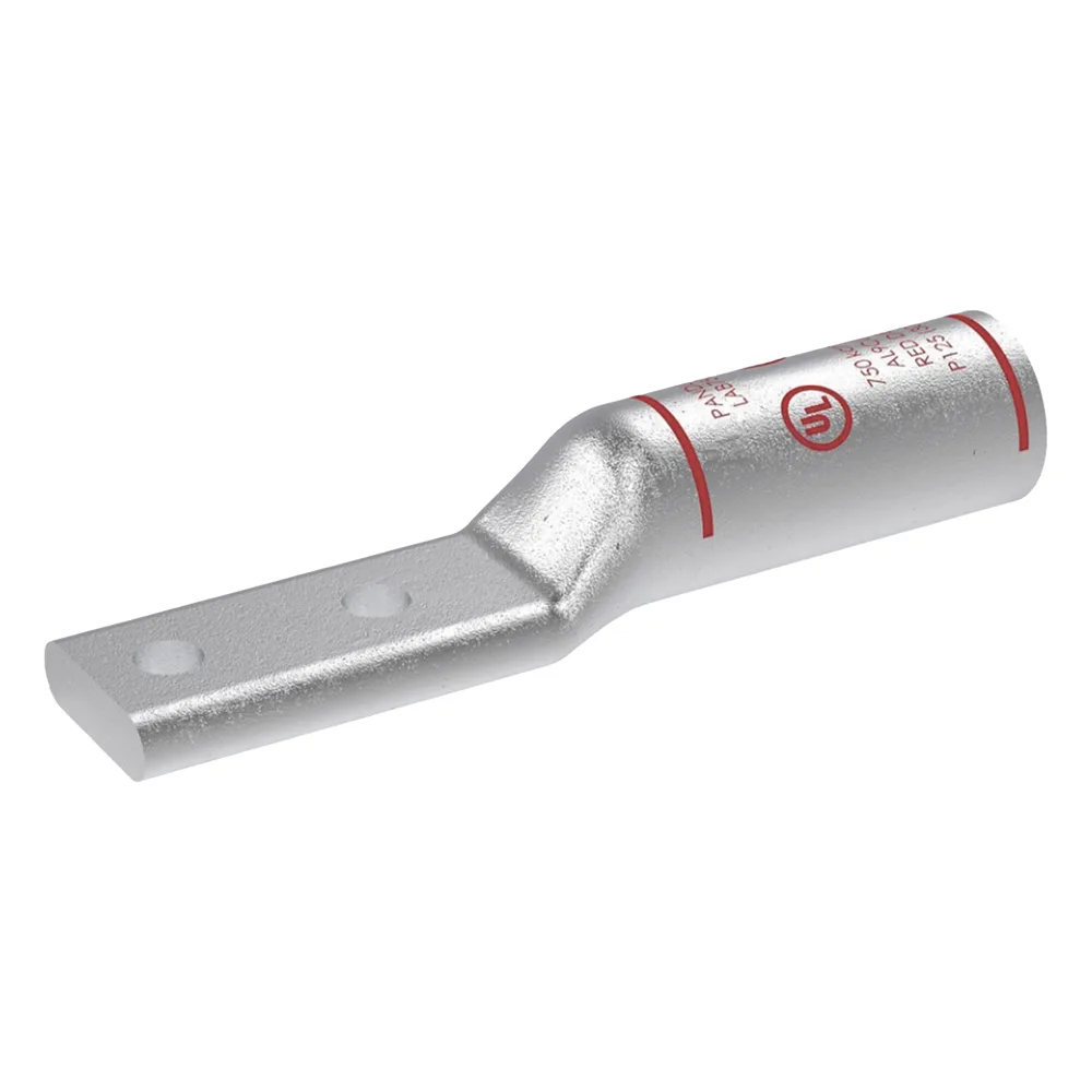 Zapata de compresión Aluminio LAB750-12-24R para cal. 750 Kcmil, Doble barreno para tornillo prisionero de 1/2, Espaciado de orificio 44.45mm, 1 Pz