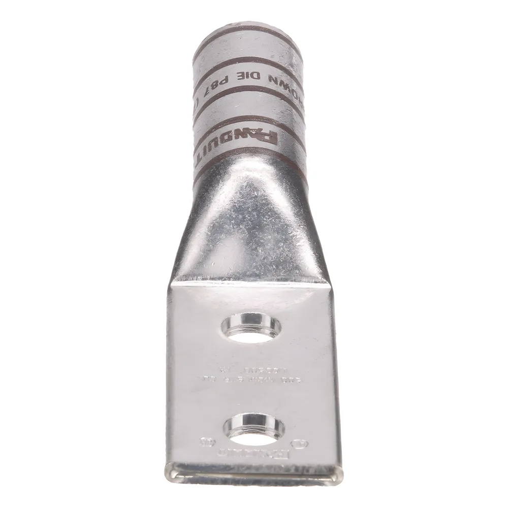 Zapata de compresión LCC500-12-6 para cal. 500 Kcmil, Doble barreno para tornillo prisionero de 1/2, Espaciado de orificios 44.5mm, 1 Pz