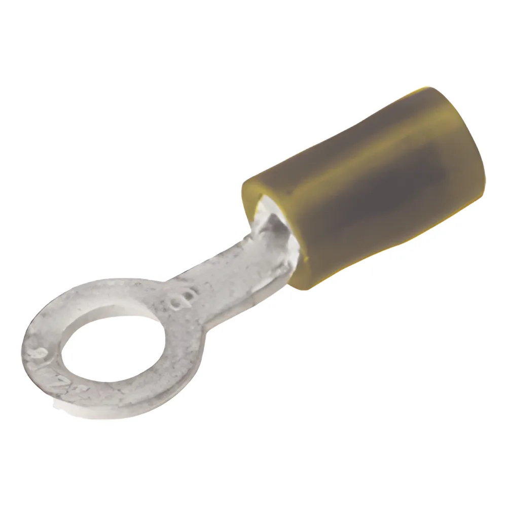 Zapata Terminal Aislada de Ojillo para Tornillo de 1/4" (6 mm) y Calibre 12-10 AWG.