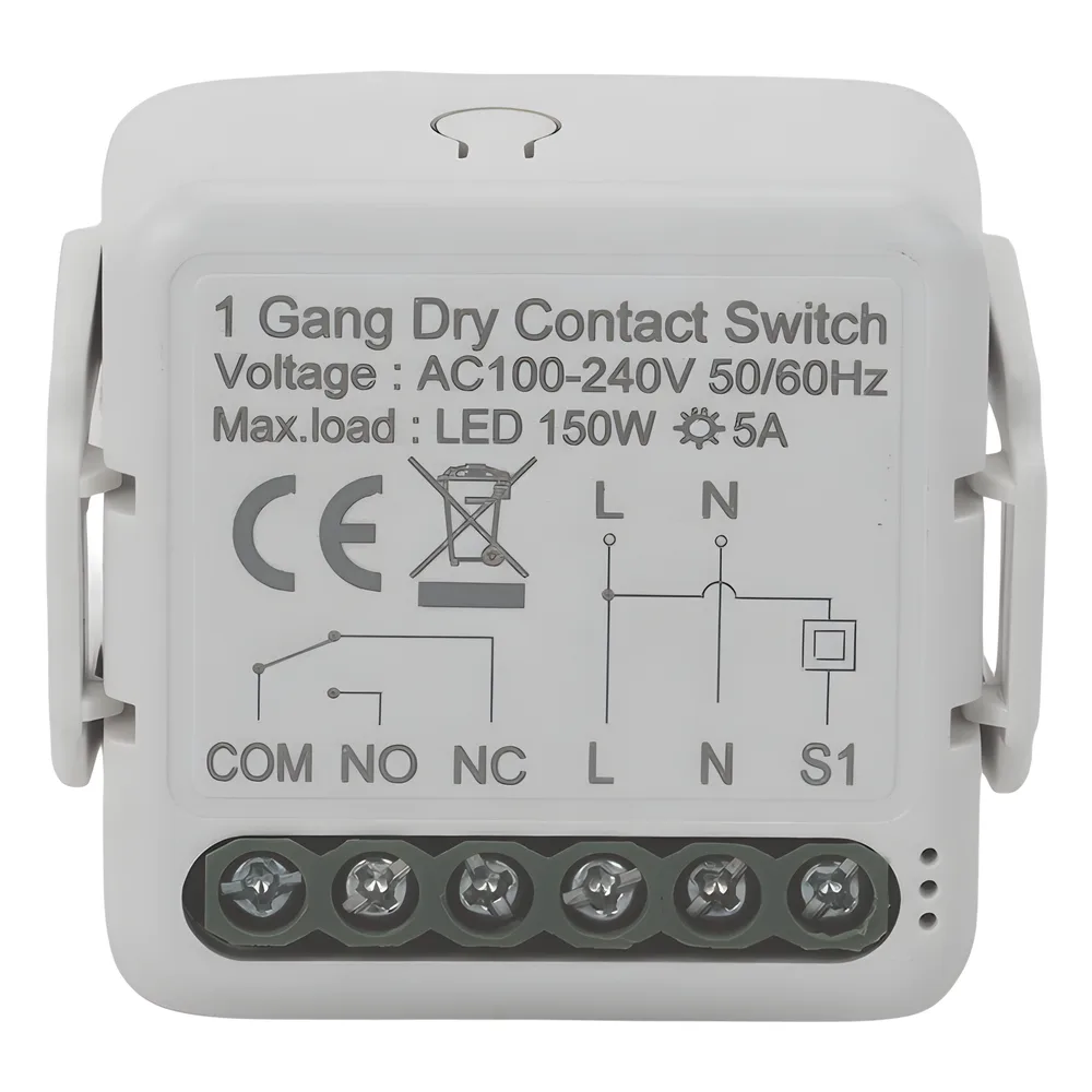 ZigBee Modulo switch relevador salida de Contacto Seco / 100-240V / 5A / 150W LED