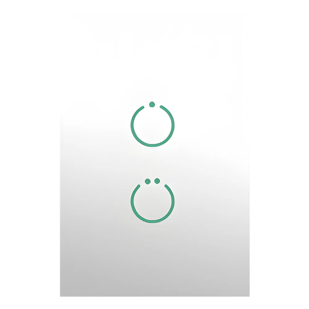 (ZWAVE) Interruptor On/Off panel táctil touch inalámbrico Zwave Plus 2 botones. No requiere cable neutro, Compatible con Hubitat HC8, Álula M2M, otros